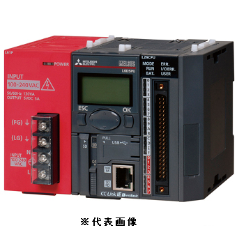 三菱電機 L06CPU-P-SET MELSEC-Lシリーズ CPU(L06CPU-P)電源ユニット(L61P)表示ユニット(L6DSPU)セット品