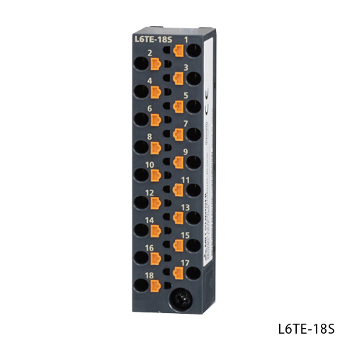 三菱電機 L6TE-18S MELSEC-Lシリーズ スプリングクランプ端子台 18点端子台交換用 0.3~1.0mm2(AWG22~18) プッシュインタイプ