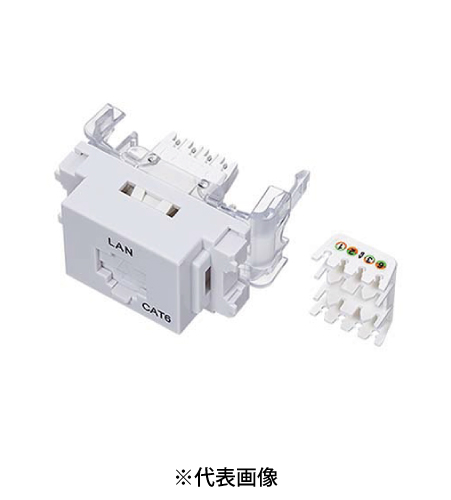 サン電子 LMJ-6TL-C Cat6 LANモジュラジャック 工具レスタイプ セラミックホワイト用 10個単位
