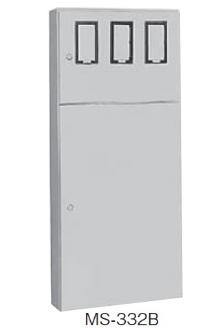 日東工業 MS-332B 引込計器盤キャビネット 2段扉 水切り、防塵・防水パッキン付 ヨコ700mm タテ1600mm フカサ200mm 塗装色;選択してください。