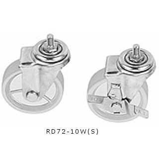日東工業 RD72-10WS キャスター 適用機種FZシリーズ H=134mm 車輪材質ナイロン 車径φ100 許容質量100kg/1コ 製品質量1.4kg ストッパー付 2個セット