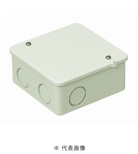 未来工業 PVK-ANM PVKボックス中形四角浅型ノック付 色 ミルキーホワイト