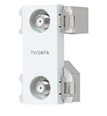 パナソニック WCS3624CW 新4K8K衛星放送対応 埋込高シールドテレビターミナル 2端子フィルター付タイプ分配配線方式 電流通過型(10-3224MHz) 色セラミックホワイト 対応シリーズ:アドバンス