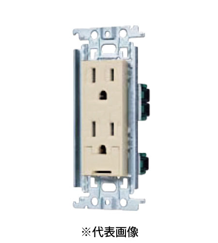 パナソニック WTF113238F 埋込アースターミナル付接地ダブルコンセント 金属枠付 15A 125V AC 色 ベージュ