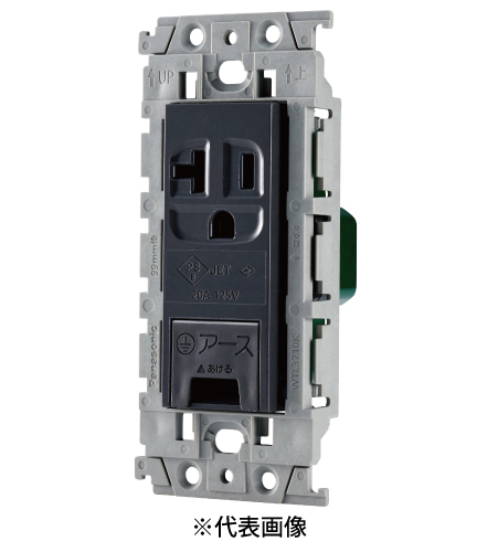 パナソニック WTL193149H 20A・20A兼用埋込アースターミナル付接地ダブルコンセント 絶縁枠付 20A 125V AC 色 グレー